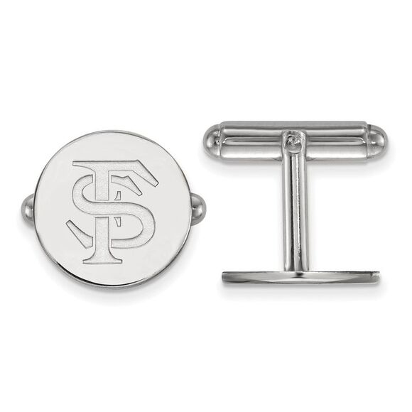 Sterling Silver Florida State University 'FS' Cuff Links